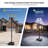 Portable 76" Modern Solar & DC Charging Lamp Post for Yard & RV Camping