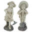 Ensemble de statue 2 jeunes jardiniers