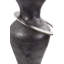 Black Ore Glass Vase with metal accent- Medium-379945855