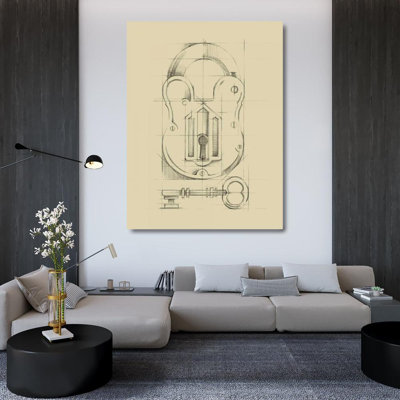 Williston Forge Harper, Ethan Gallery Wrapped Canvas Art Titled: Vintage Padlock II