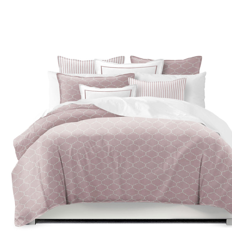 Couvre-lit Felix, Rose, Couvre-lit pour lit double + 2 taies décoratives