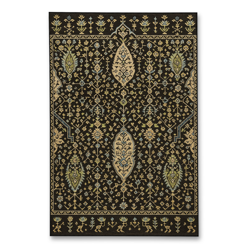 Tapis tissé orange traditionnel Mosso, 2'4" x 3'11"
