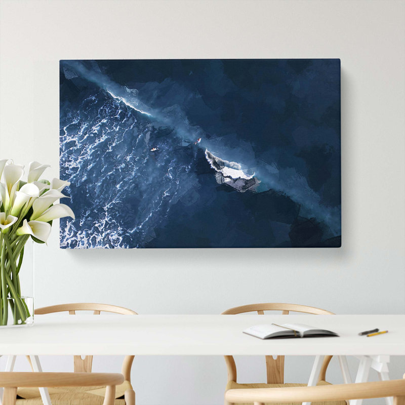 Bodyboarding in the Emerald Isle - Wrapped Canvas, 60cm H x 91cm W x 3cm D