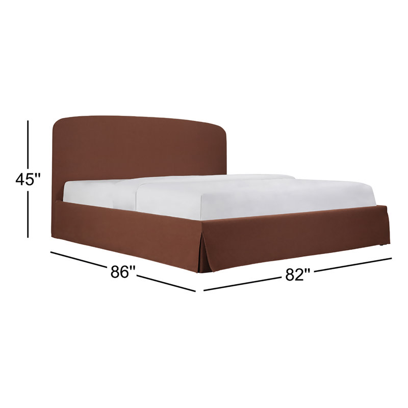 Windcrest Upholstered Platform Storage Bed, King, Tan