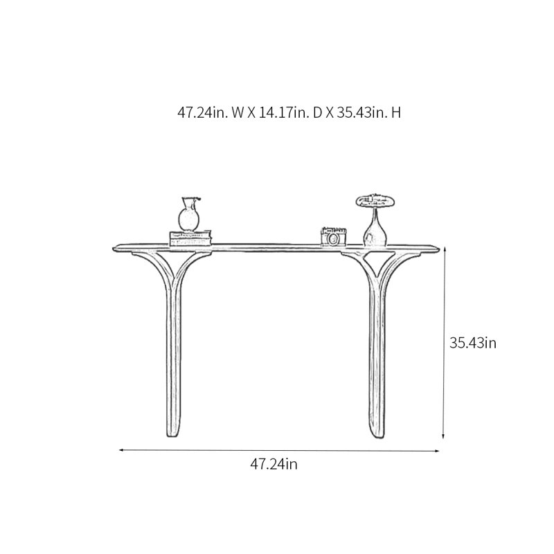 Console Modern Minimalist, H 35,43 po x l 47,24 po x P 14,17 po