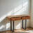 Solid Wood Entryway Table With Storage,Narrow Console Table With Fluted Design & Metal Legs, Functional Sofa Table For Hallway-1988846400