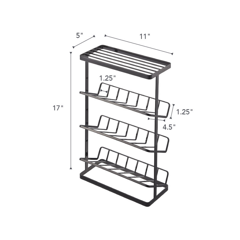 Serviteur de douche autoportant Tower Yamazaki Home, Noir
