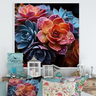 "Colorful Succulents Come Alive", reproduction d'art sur toile