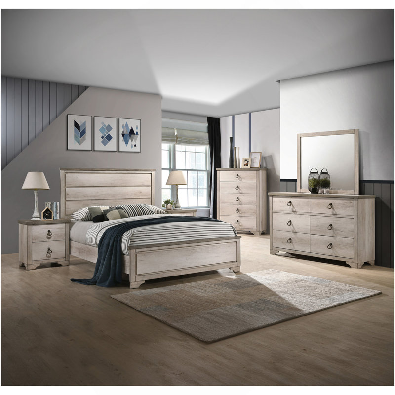 Commode 6 tiroirs style vieilli 1Pc