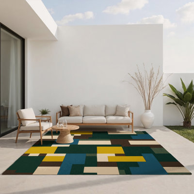 Fractured Fields Indoor And Outdoor Area Rug