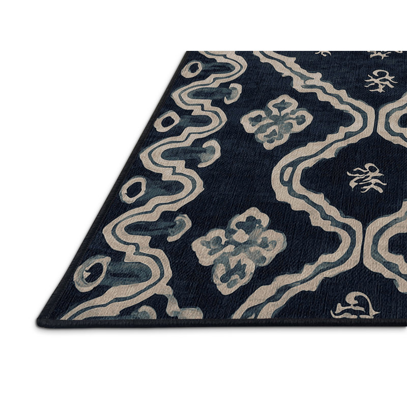Machine Washable Gray Area Rug, Runner 2' x 5'