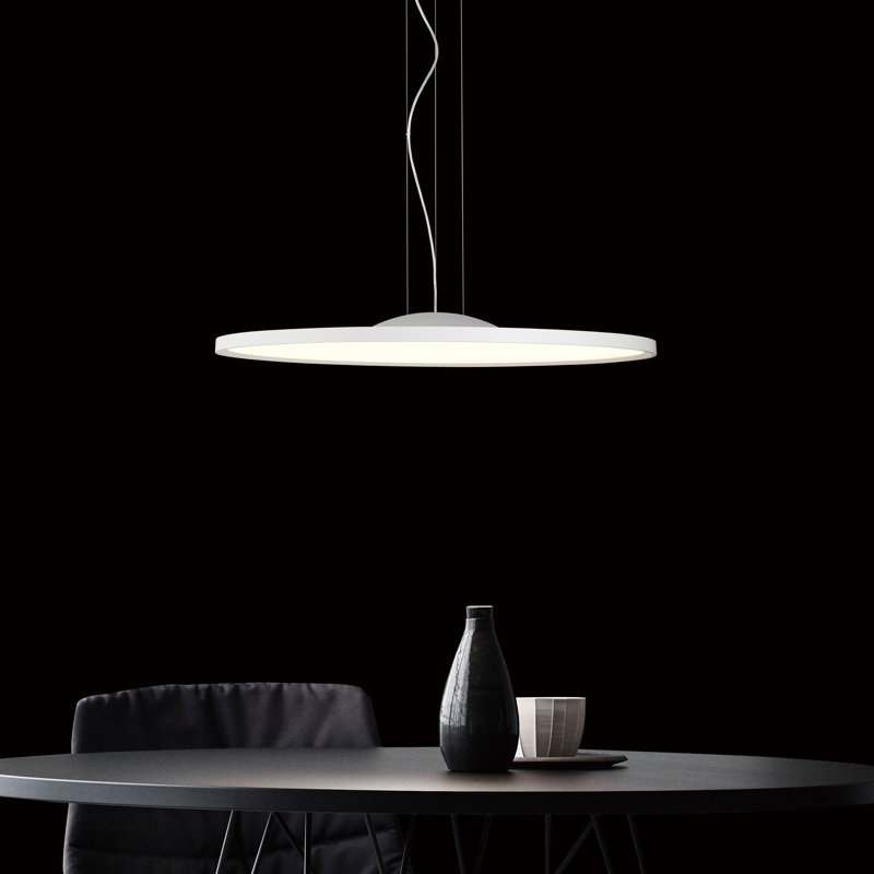 Luminaire suspendu géométrique à 1 lumière Ahtziri, H 59,06 po x l 21,65 po x P 21,65 po