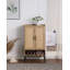 Range-chaussures avec portes en rotin
