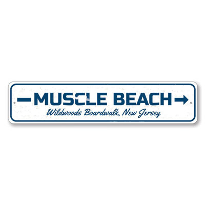 Muscle Beach Custom Aluminum Sign