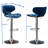 Masaccio Velvet Upholstered Adjustable Swivel Barstool, Set Of 2, Blue-1356731584