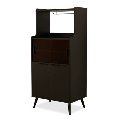 Buffet en bois massif noir