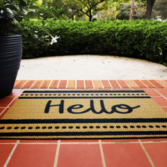 FIFTY-FEET 17.5x30 inch Door Mat Outdoor Indoor Welcome Doormat, Non Slip  Floor Mat Rug Easy Clean Front Doormat for