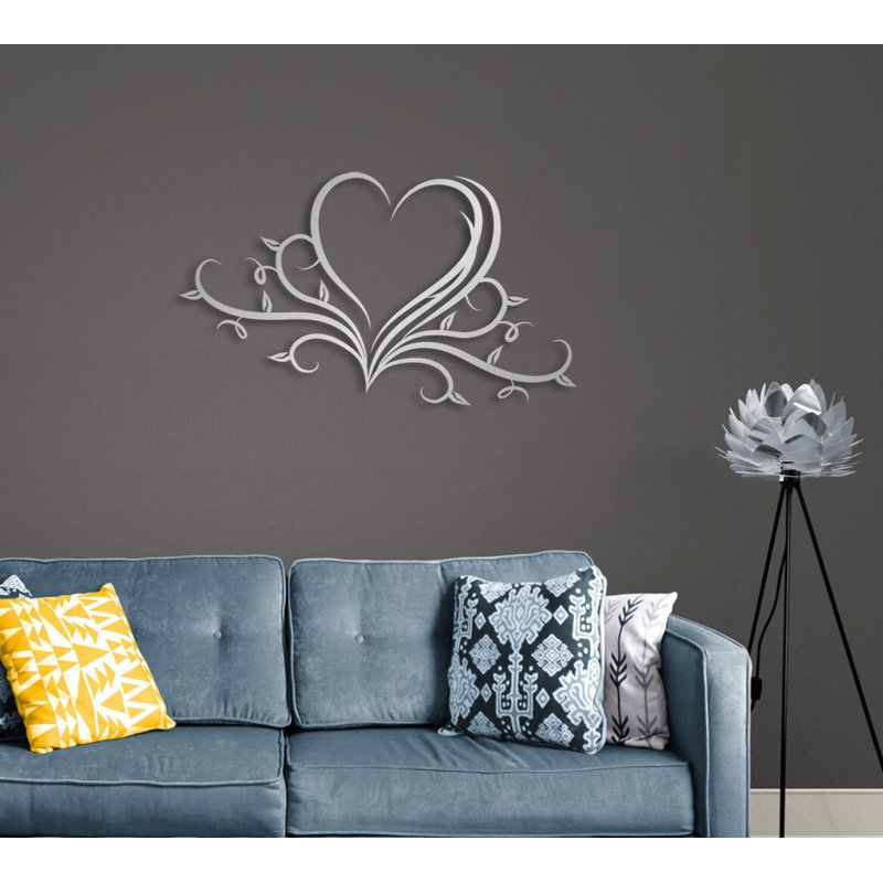 Cœur en métal, décoration murale «Love Art» avec votre texte personnalisé pour décoration intérieure, mariage, cadeau de la Saint-Valentin