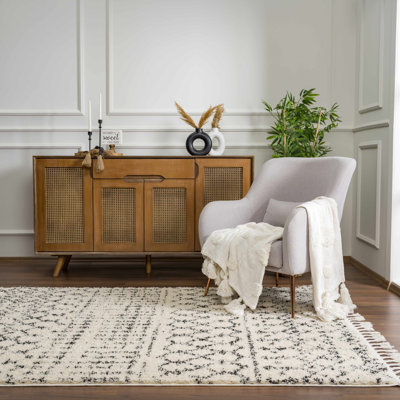 Tapis beige marocain Hildegarde