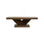 Table basse moderne de 47 po à pieds croisés, conception robuste en forme de X, placage en bois massif, grande table centrale de salon avec amplement d'espace de rangement-129422379