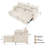 91''W Chenille Convertible L-Shaped Sectional Sofa Bed With Storage Two Pillows-886932038