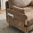 Space-Saving 3-in-1 Convertible Light Brown Sofa Bed Recliner, Mid-Century Modern Design for Small Spaces, Multi-Functional Furniture with Removable Storage Pockets