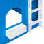 Lit mezzanine double pour enfant avec lumière DEL chaude, bleu Klein