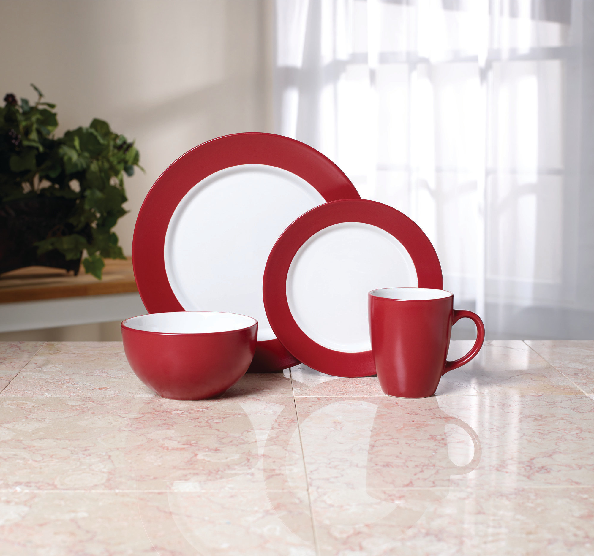 Dinnerware Pfaltzgraff Aria Red Pfaltzgraff Everyday Aria Set