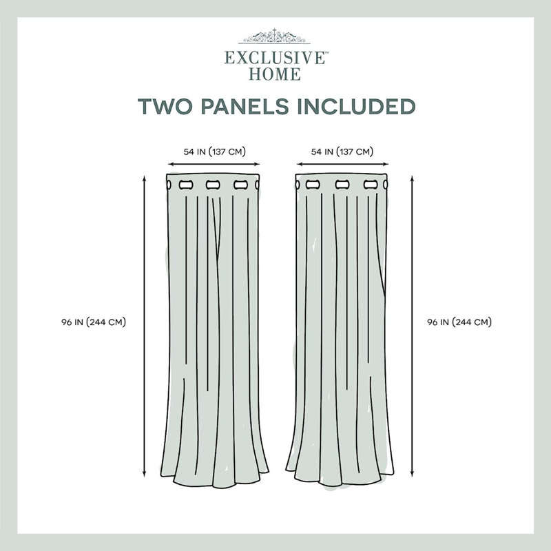 Semi Sheer Curtain Pair, 54" W x 96" L, Natural