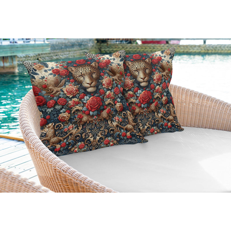 Coussin décoratif réversible en tissu, H 16 po x l 36 po, Rectangle