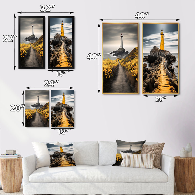 «Coastal Mist», 2 pièces, Toile tendue, H 40 po x l 40 po