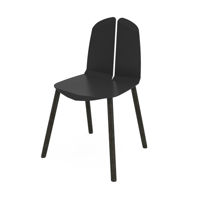 Chaise de salle à manger Noa, Noir, Chêne Peint Noir