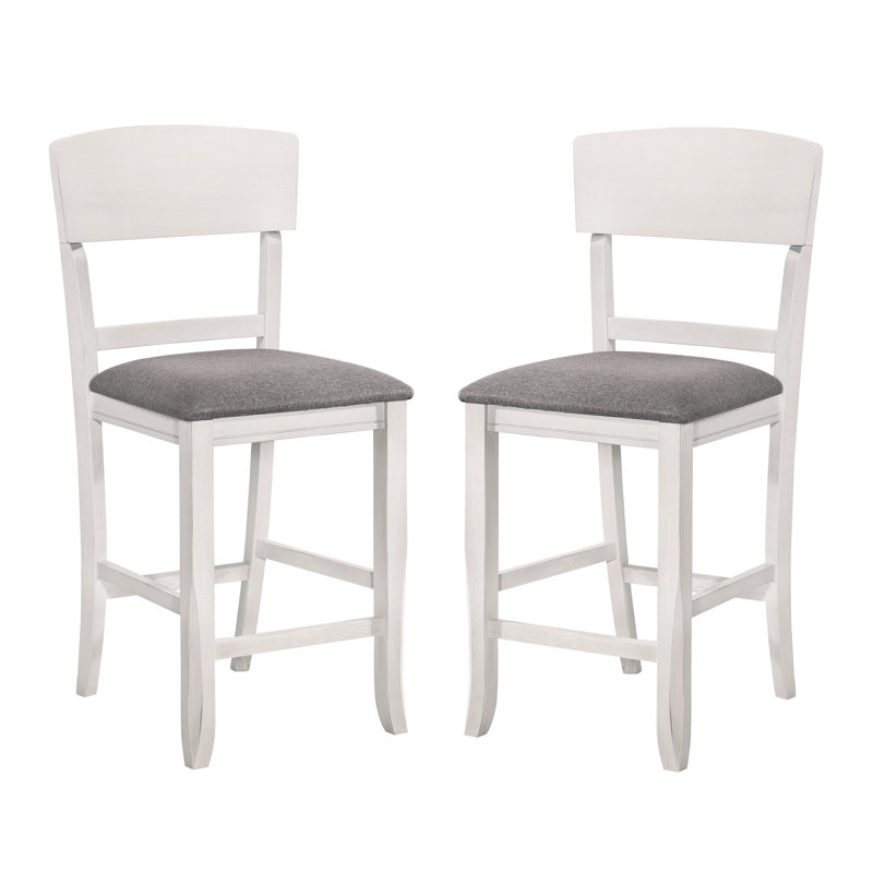 Tabouret de comptoir 25,63 po Yuri, Blanc