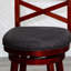 Tabouret de bar pivotant à dossier en X, tabouret, siège en tissu