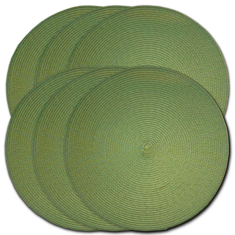 Napperon tressé 15 po Rosalba, Vert mousse