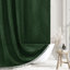 Très long rideau de douche Boho vert foncé, tissu de rideau de douche 72 x 84