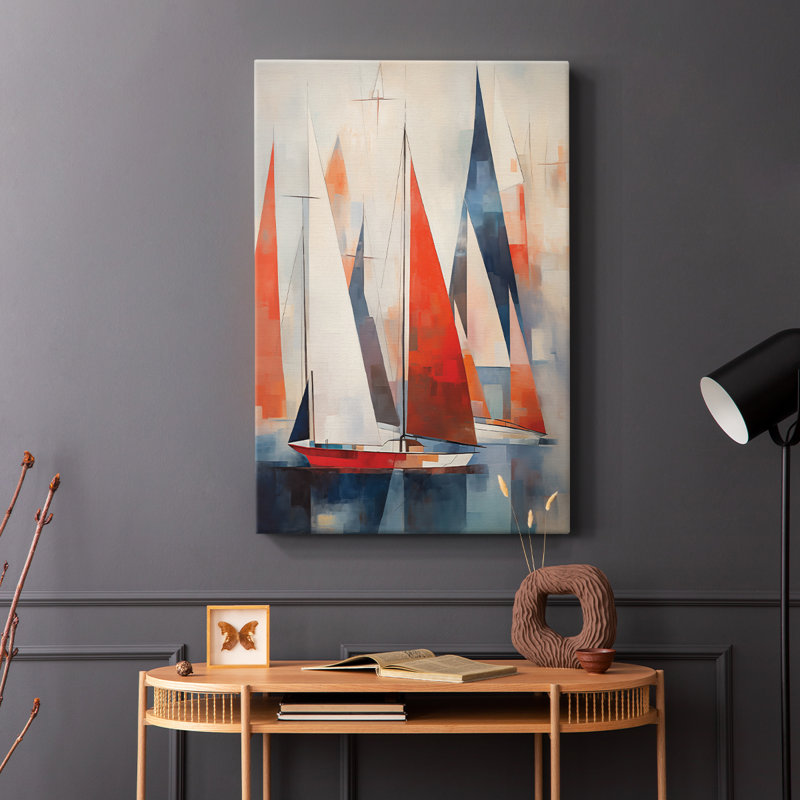 NAUTICAL Series CDXVI - Toile tendue avec châssis Premium - Prêt à être accroché, H 60 po x l 40 po