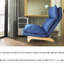 Chaise réglable pour les loisirs - Métal bleu foncé avec revêtement en tissu doux bleu pliable, rembourrage confortable