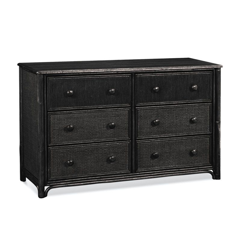 Commode double 6 tiroirs Summer Retreat, Noir antique