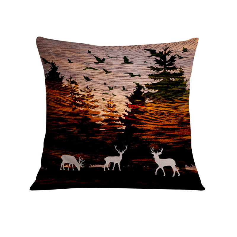 Coussin décoratif avec insert, H 18 po x l 18 po, Brun / orange 2