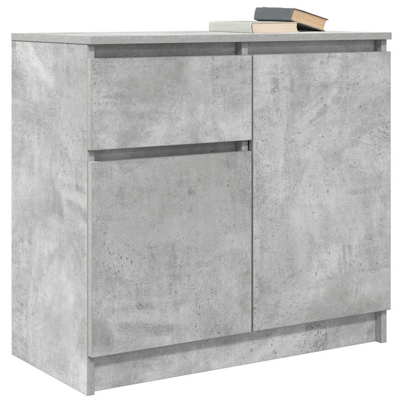Sideboard With Drawer 71X35x65 Cm Engineered Wood, Concrete Grey