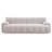 88 in.Cloud 3 Seater Chenille Sofa with Button Tufted Comfy Upholstered Couch,Silver lining
