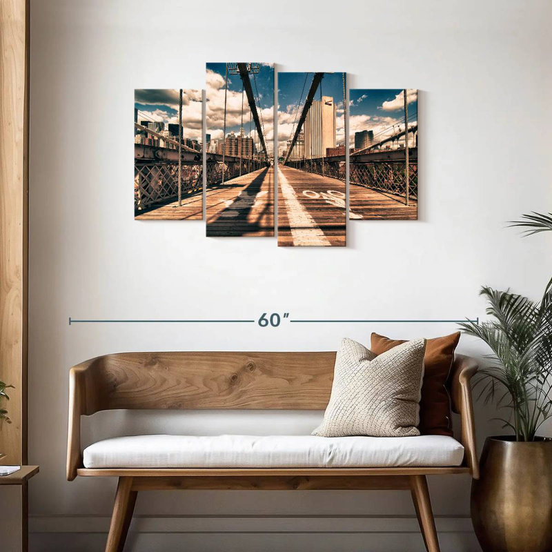 Lilie On The Brooklyn Bridge, 27" H x 43" W