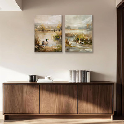 2 Piece Wrapped Canvas Wall Art