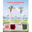 Ensemble de fleurs arquées de mariage artificielles, ensemble de fleurs arquées de mariage roses avec rideaux (lot de 4) - arrangement floral 2 pièces, 2 voilages transparents, pour décoration de bouquets de cérémonie