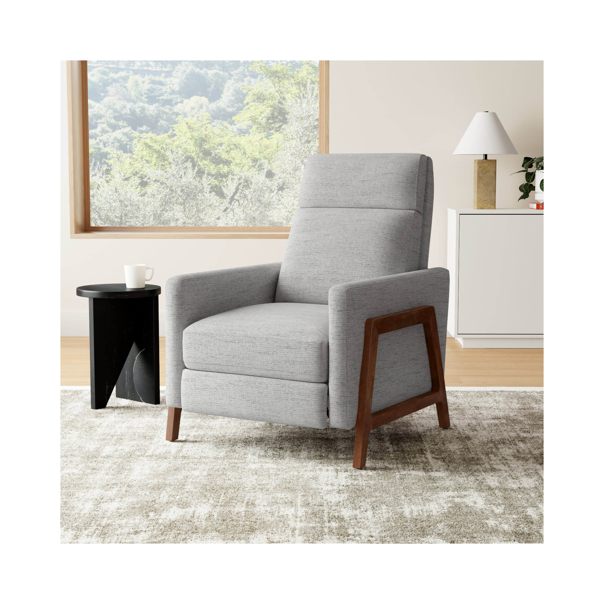 Bosse Upholstered Recliner, Sea Oat