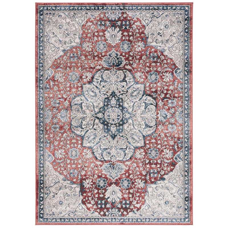 Jaqulynn Performance Oriental Rug, Square 6'7"