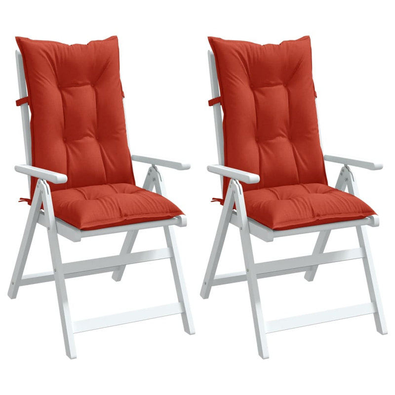 Red Barrel Studio® Highback Chair Cushions 4 Pcs 47.2"X19.7"X2.8" Fabric, Red, 2