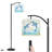 Arc Floor Lamp Dolphins Swimming Starfish Soft Blue Ocean Watercolor Floor Lamps with Remote LED Lights Adjustable Lamp Shades Tall Standing Lamps for Reading Office Living Room