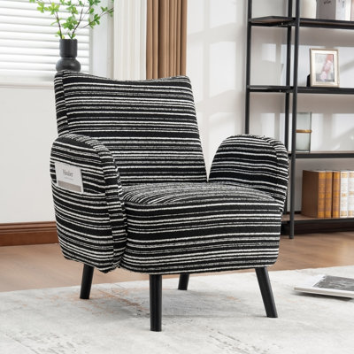 Chaise avec accoudoirs rembourrés 30,3 po